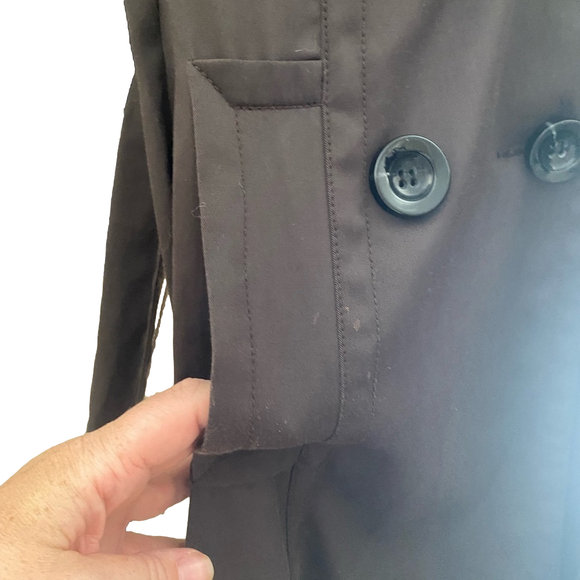 Zara basic dark brown double breasted trench coat- medium- - Picture 4 of 16